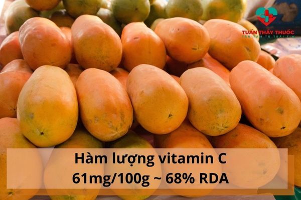 đu đủ giúp bổ sung vitamin C và rất tốt cho hệ tiêu hóa