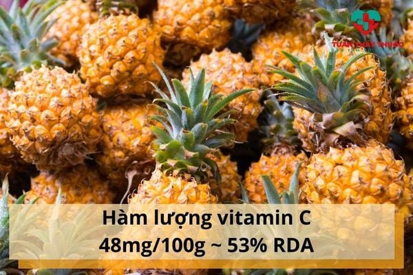 dứa giúp bổ sung vitamin c và giải khát