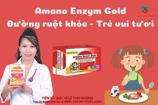 Trẻ em bị nôn và tiêu chảy nên ăn gì: Cốm tiêu hóa Amano Enzym Gold