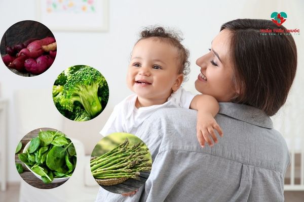Trẻ sơ sinh bị đầy bụng nên ăn gì: 4 loại rau xanh