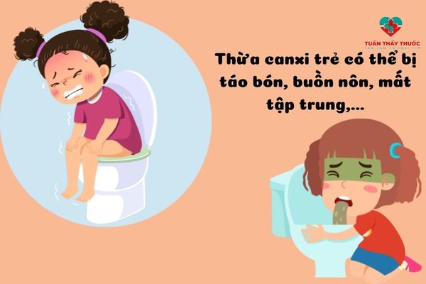 Trẻ thừa canxi có sao không: Trẻ có thể bị táo bón