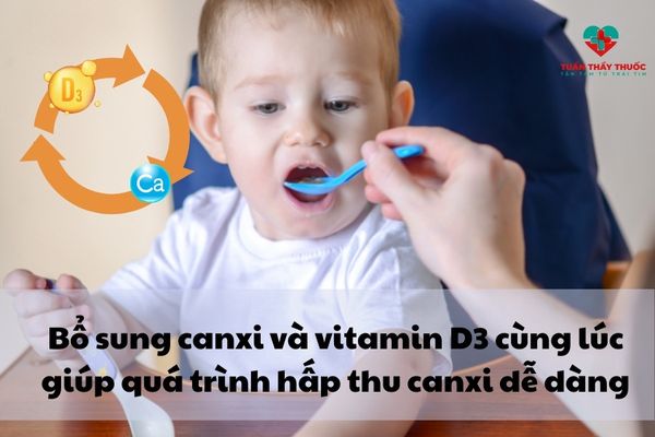 Uống vitamin D3 và canxi cùng lúc có được không