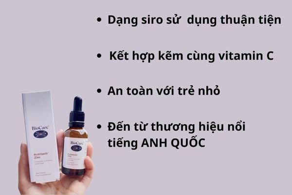 ưu điểm của kẽm biocare