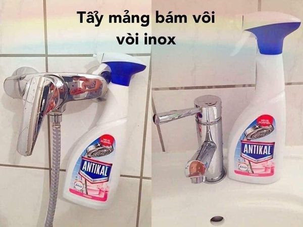 Chai xịt Antikal tẩy rửa vệ sinh Inox