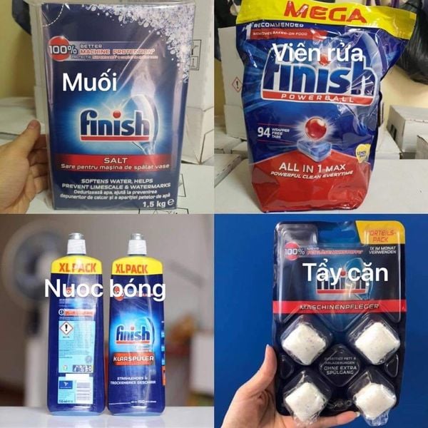 Bộ 4 sản phẩm dùng cho máy rửa chén Finish