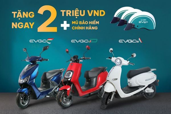 Khách hàng được hưởng khuyến mại hấp dẫn khi mua xe máy điện EVGO Sơn Hà