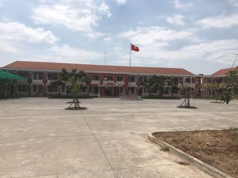 Trồng cây xanh dự án Trường THPT Long Cang