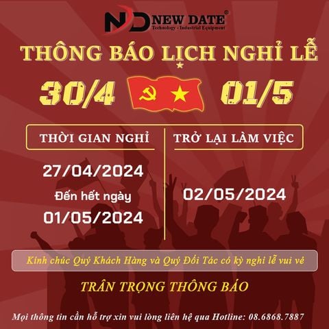 Thông báo nghỉ lễ 30/4 và 1/5 Năm 2024