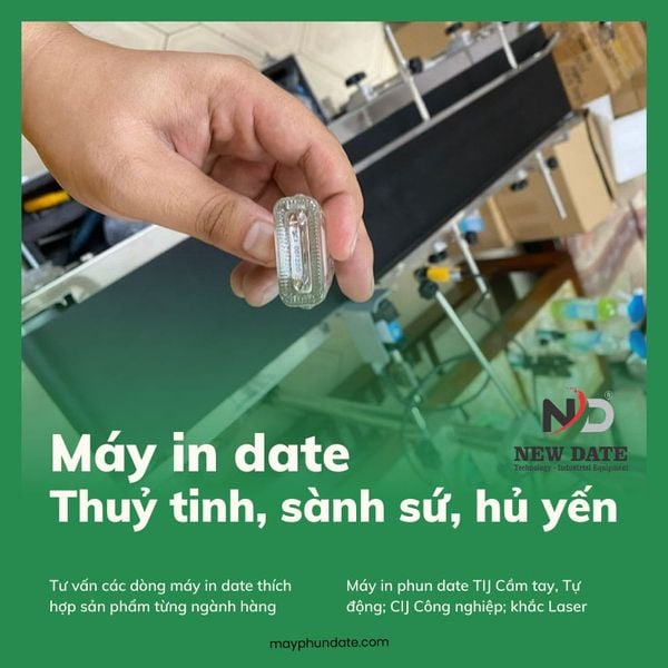 Máy In Date Cho Sản Phẩm Thủy Tinh Chai Sành Hũ Yến Cty Tnhh New Date