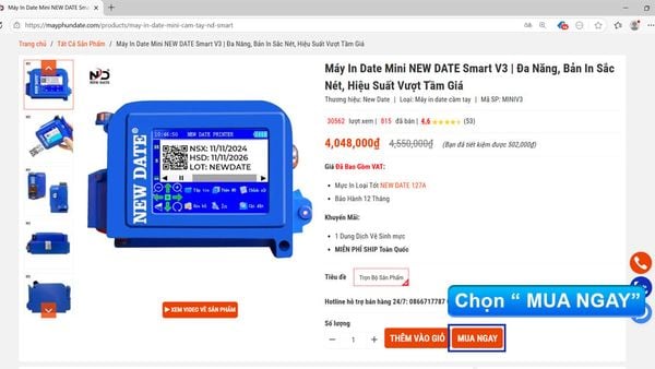 mua máy in hạn sử dụng tại new date