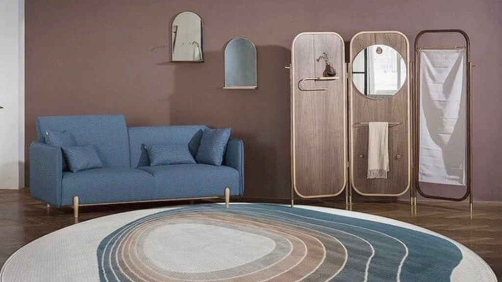 Tận dụng thảm tròn trải sàn cho không gian nội thất lý tưởng