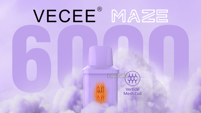 đầu Closed Pod Vecee Maze coil lưới