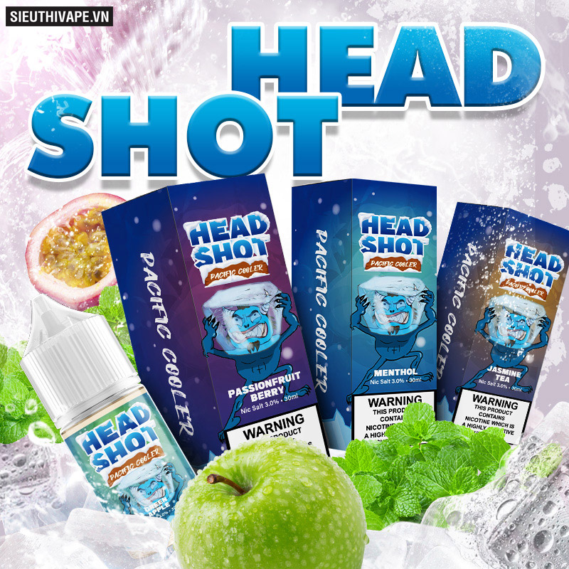 Head Shot Pacific Cooler 30ml Táo Xanh