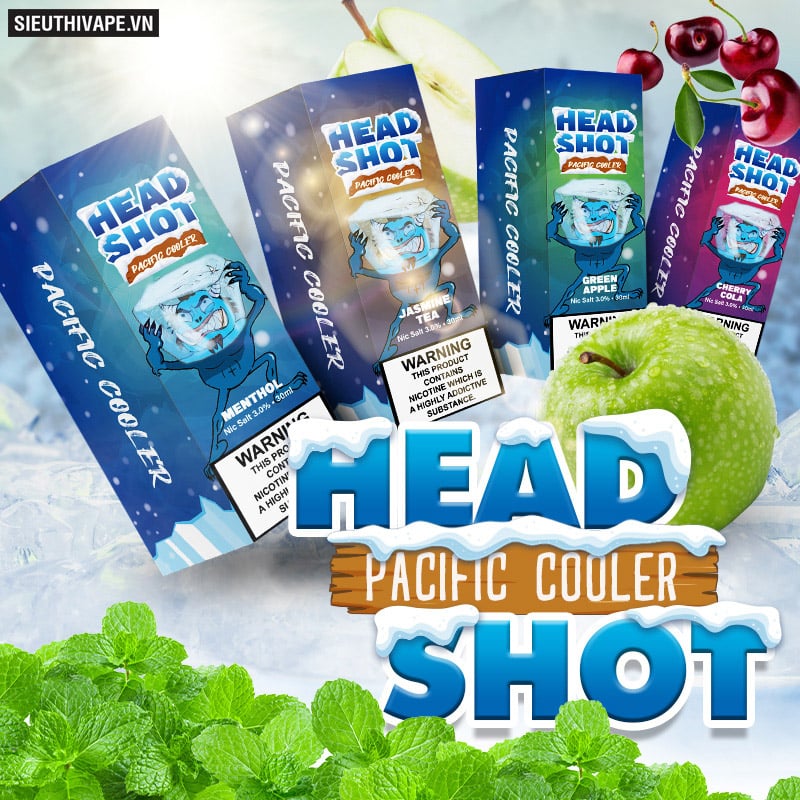 Head Shot Pacific Cooler 30ml Bạc Hà Lạnh