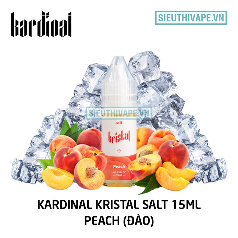 kardinal kristal salt peach tinh dầu pod 15ml