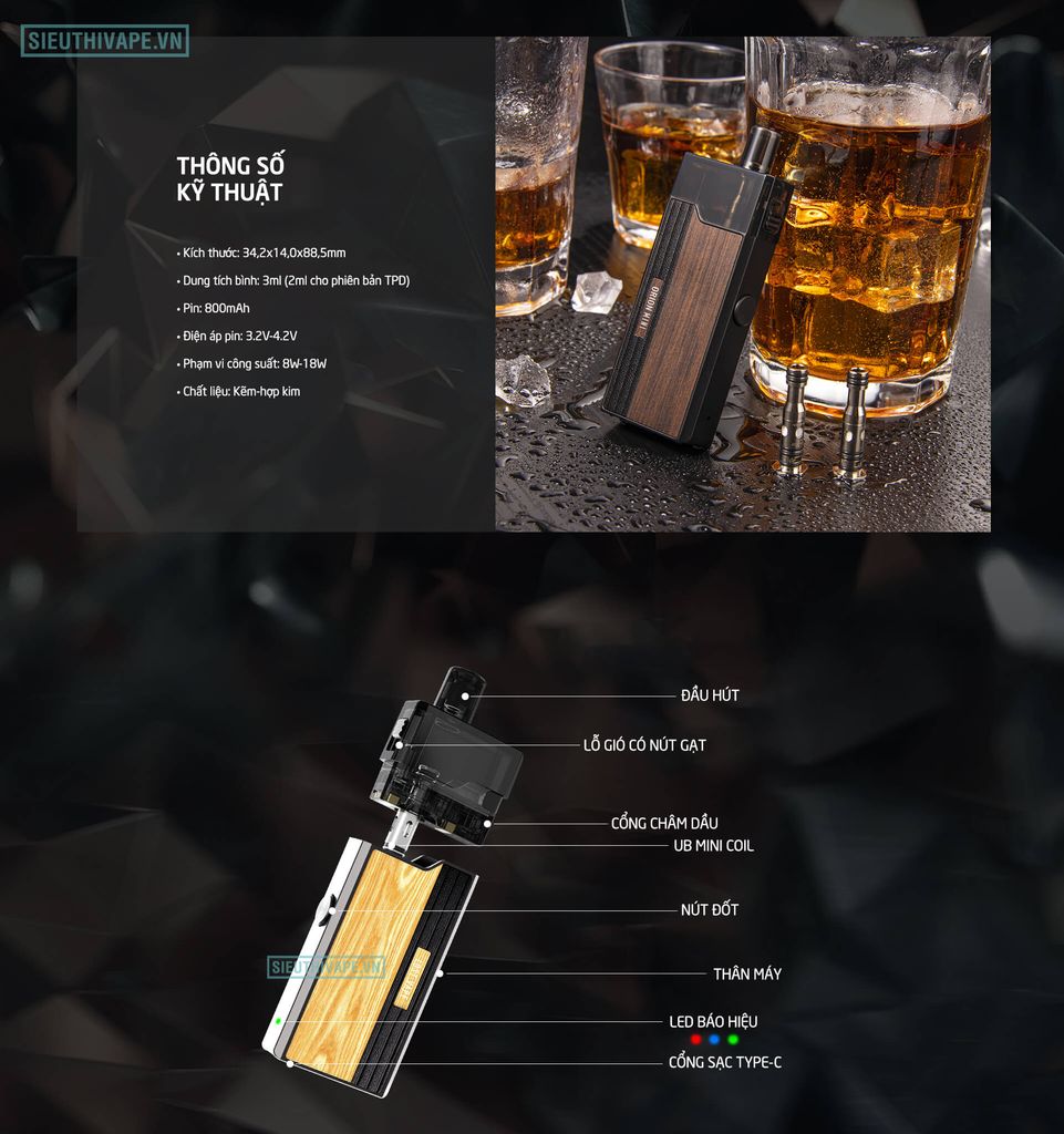 Pod System Ch Nh H Ng Lost Vape Orion Mini W