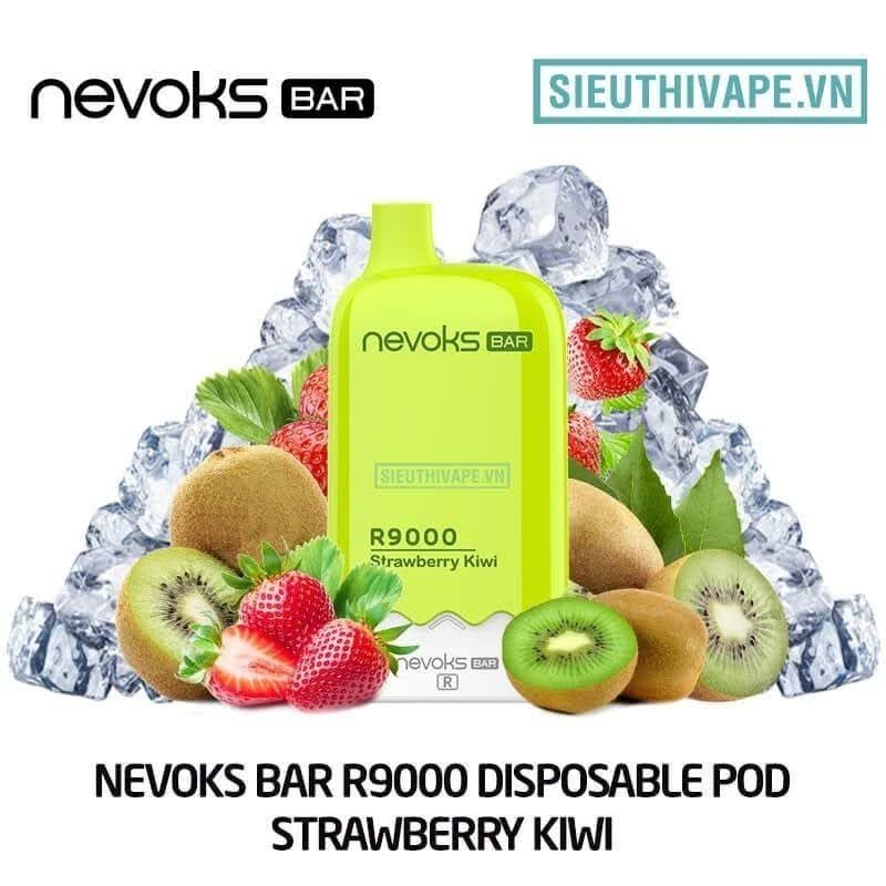Pod trái cây dâu kiwi Nevoks Bar R9000 Strawberry Kiwi