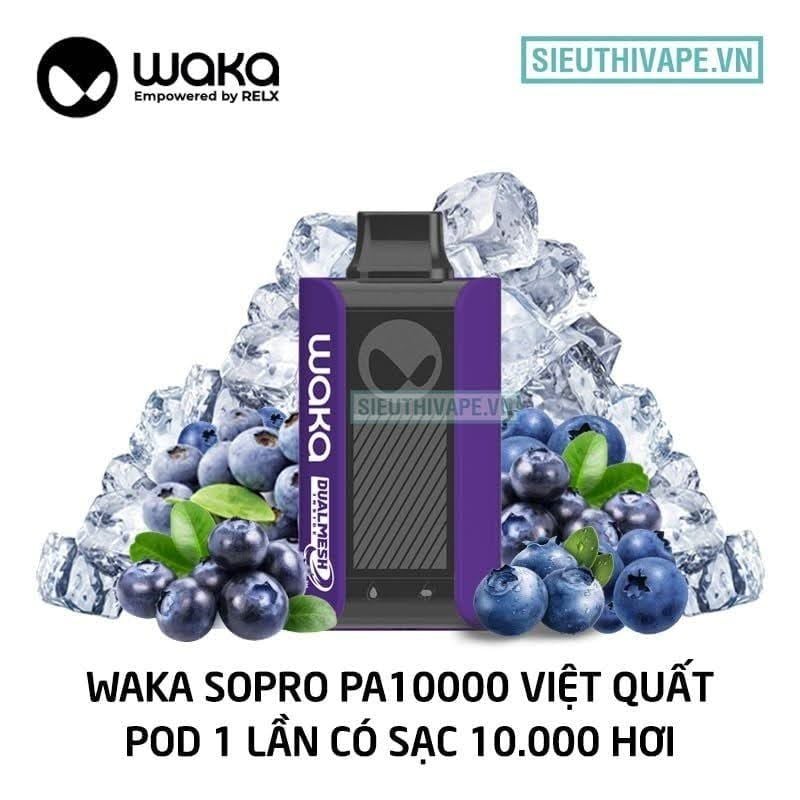Pod trái cây việt quất Relx Waka soPro PA10000 Blueberry Ice