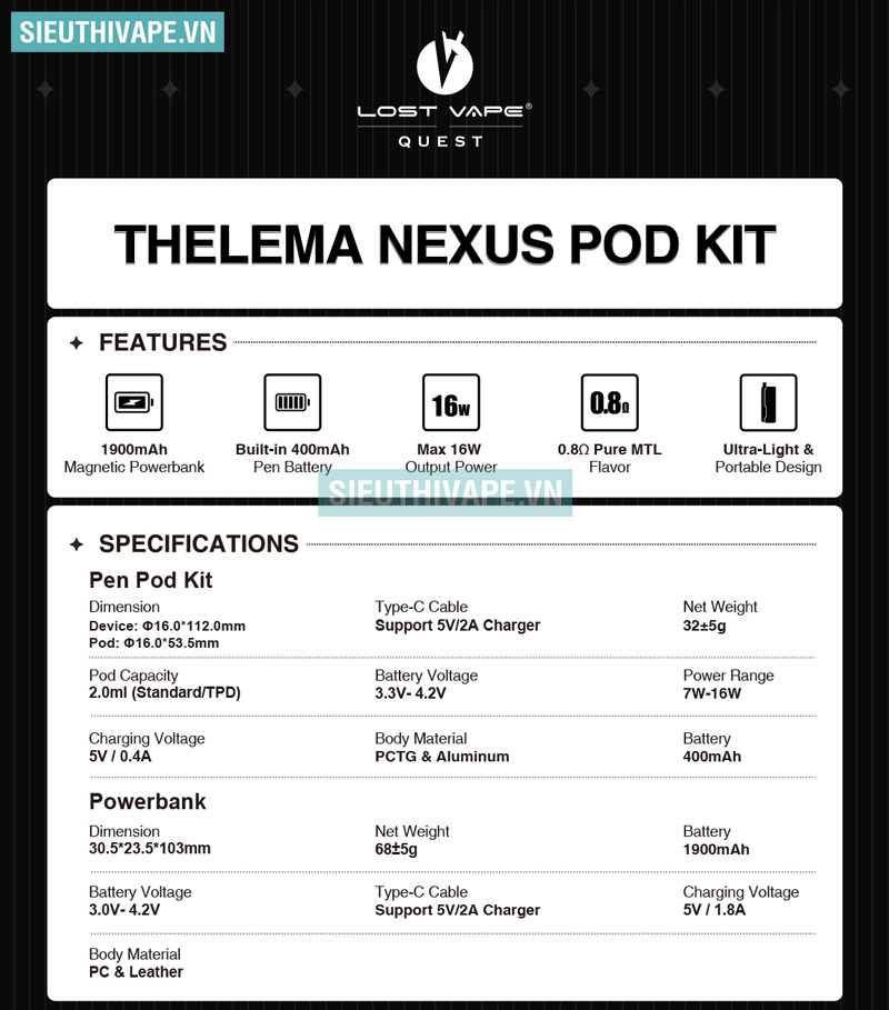 Review Thelema Nexus Lostvape Pod System Kit