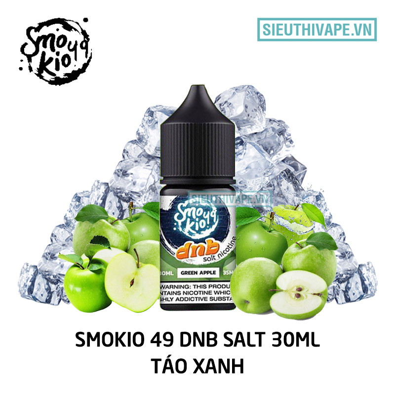smokio-dnb-salt-green-apple-tinh-dau-pod-vi-tao-xanh