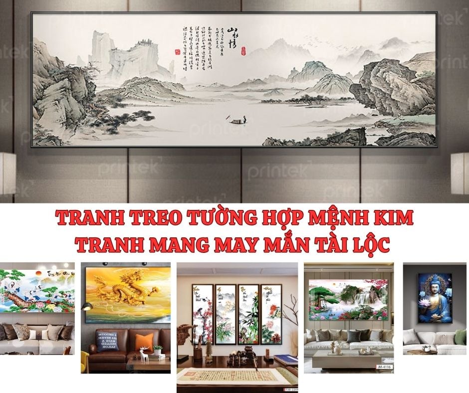 Tranh Treo Tường Hợp Mệnh Kim: 10 Gợi Ý Tranh Mang Lại May Mắn và Tài Lộc
