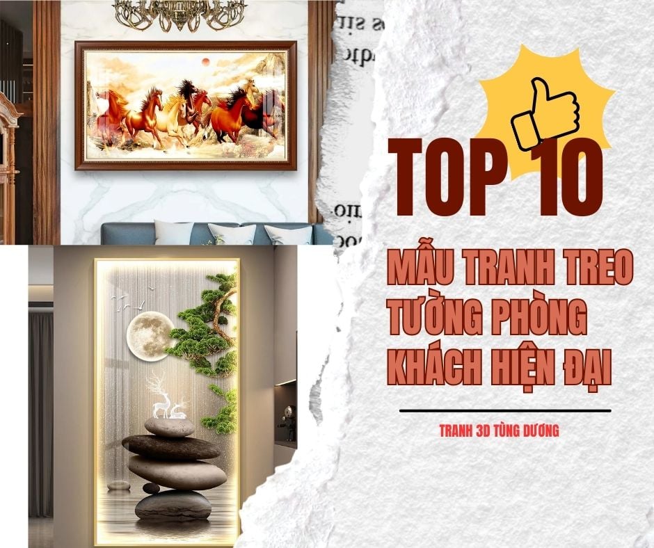 10 Mẫu Tranh Treo Tường Hiện Đại Cho Phòng Khách Bạn Không Thể Bỏ Lỡ