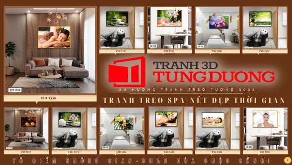 Tranh trang trí Spa khung hợp kim