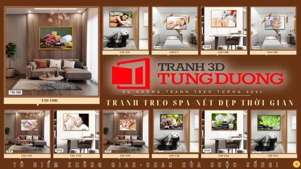 Tranh trang trí Spa khung hợp kim