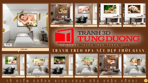 Tranh trang trí Spa khung hợp kim