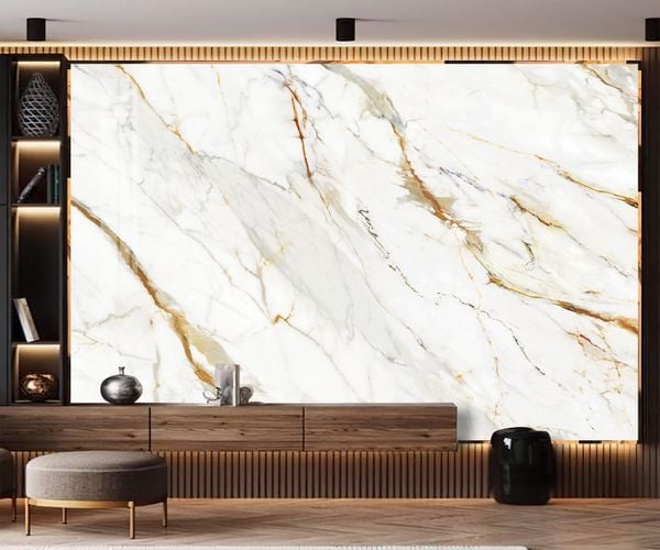 Tranh pvc vân đá trắng vân mây