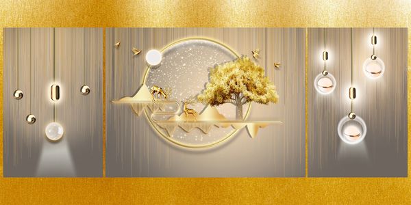 Tranh treo tường Hươu tài lộc
