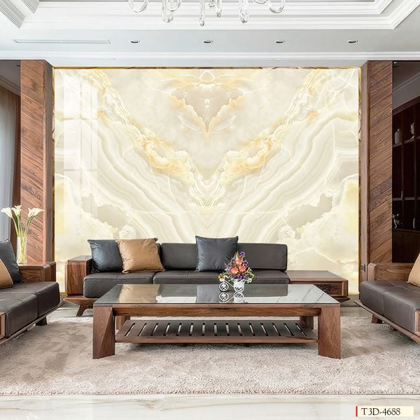 Tranh PVC vân đá đối xứng