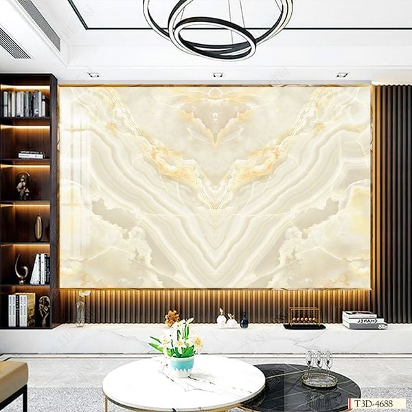 Tranh PVC vân đá đối xứng