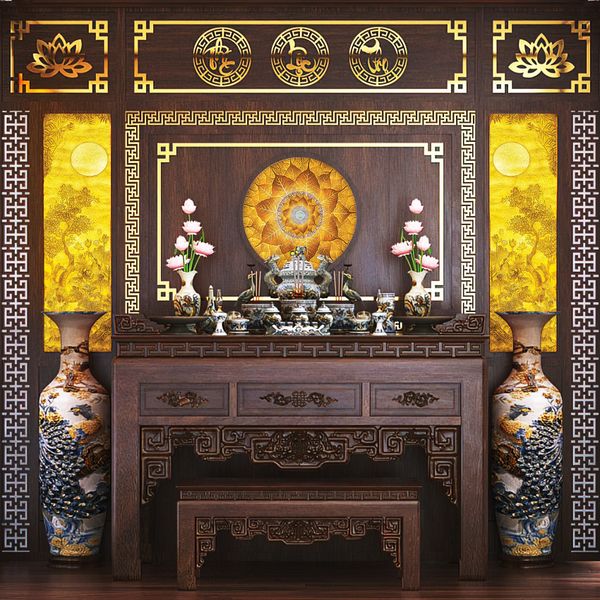 Tranh trúc chỉ Mandala treo phòng thờ