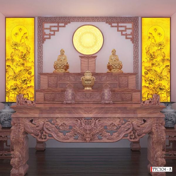 Tranh điện trúc chỉ hoa sen