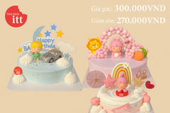 🎂 Bánh sinh nhật chỉ #270K – mẫu xinh, bé nào cũng thích!