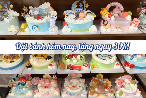 🎂 Bánh sinh nhật bé trai – Đẹp đúng ý, giá đúng tầm, mẹ nhận ngay ưu đãi 30K!