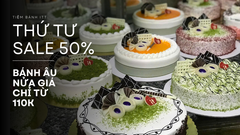 THỨ 4 SALE SẬP SÀN – BÁNH NGON GIÁ CHỈ CÒN MỘT NỬA! 🎂🔥