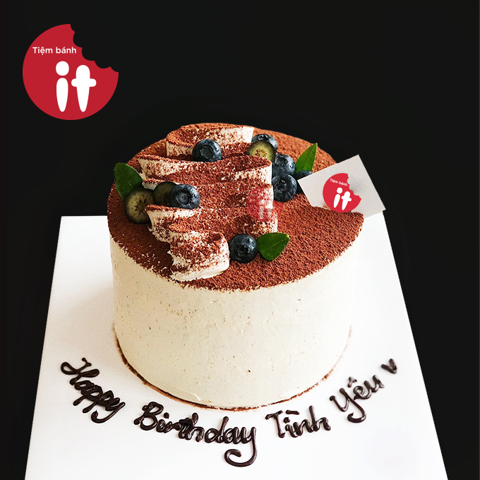 Bánh sinh nhật dành cho người tiểu đường Tiramisu hoa quả nhiệt đới 7816   Bánh sinh nhật kỷ niệm