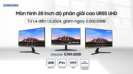 Mở rộng tầm nhìn với Màn hình Samsung UR55 4K UHD