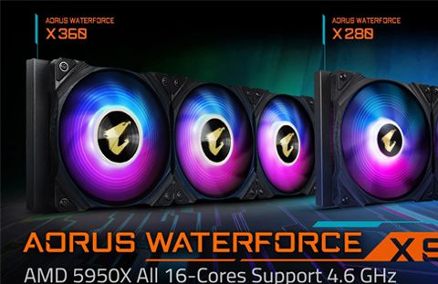 GIGABYTE ra mắt Tản nhiệt bằng chất lỏng AORUS WATERFORCE X SERIES AIO