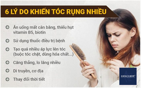 6 lý do khiến tóc rụng