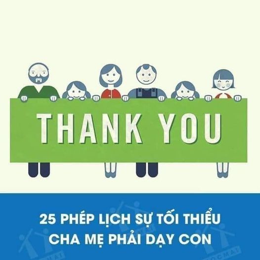 25 phép lịch sự tối thiểu cha mẹ phải dạy cho con