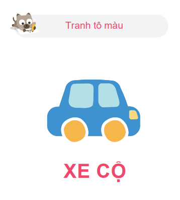 Bộ 5 hình xe cho bé tô màu miễn phí