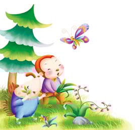 Truyện cổ tích Sâu xanh chơi trốn tìm