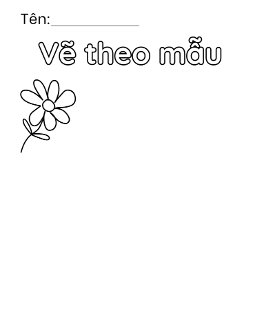 Tranh vẽ theo mẫu và tô màu cho trẻ 3 tuổi