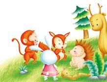 Truyện cổ tích Khỉ con và nhím con