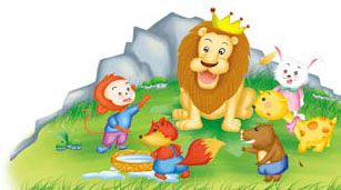 Truyện cổ tích Khỉ con tinh khôn đấu trí với sư tử