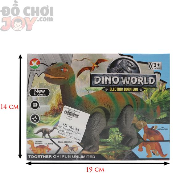 Đồ chơi khủng long pin cho bé trai - DINO WOLRD màu cam