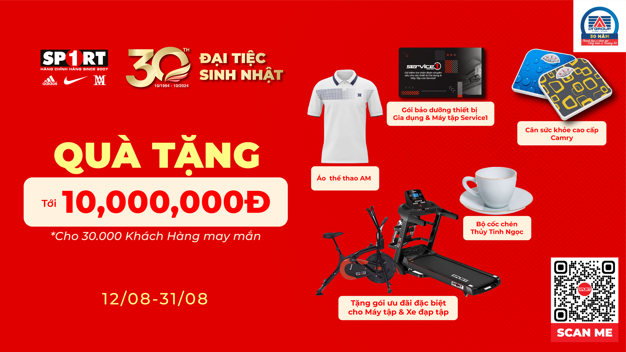 SIÊU QUÀ ĐỊA CHẤN NHÂN DỊP SINH NHẬT DT DROUP 30 TUỔI
